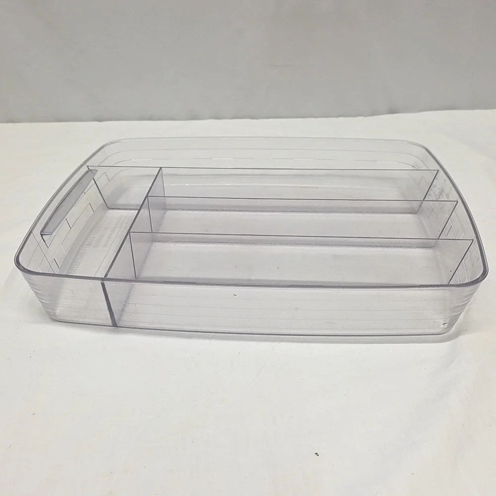Longaberger Basket Protector 45438 Spoon Drawer Clear Plastic 5 Compartment